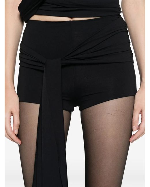 Axel 113 Black Tina Draped Mini Shorts