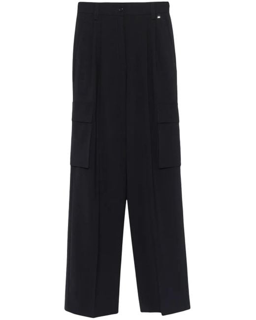 Pantalones Plisados Herno de color Blue