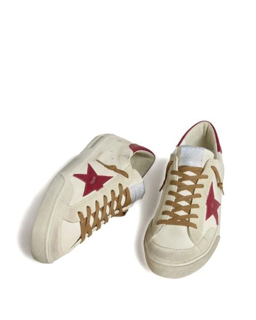 Golden Goose Deluxe Brand Pink Super-Star Leather Sneakers for men