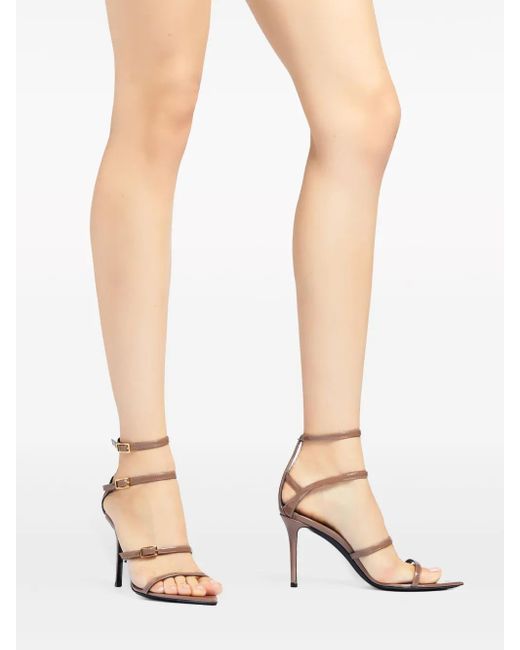 Giuseppe Zanotti Metallic Intriigo Abely 105Mm Leather Sandals