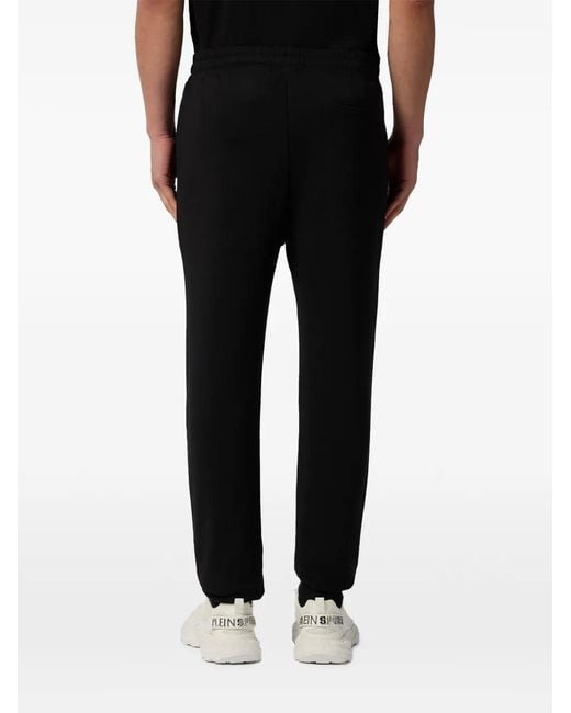 Philipp Plein Black Logo Patch Jogging Trousers for men