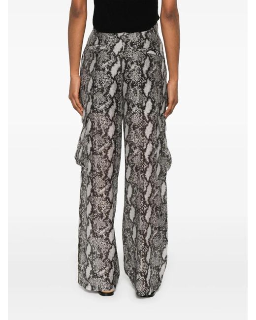 IRO Gray Printed Cargo Pants