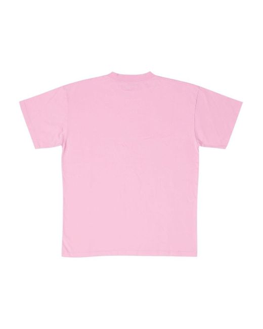 T-shirt Qixi Crest en coton Balenciaga en coloris Pink