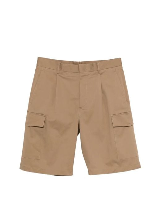 Tagliatore White Cargo-Pockets Shorts for men