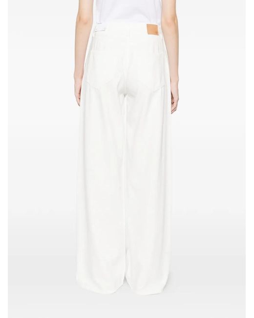 AG Jeans White Helsinki Logo-Patch Jeans