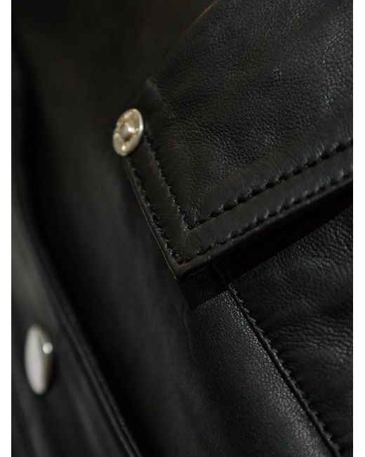 Gestuz Leren Blouse in het Black