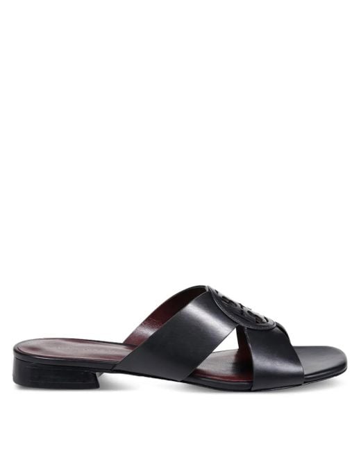 Tory Burch Black Miller Cross-Strap Sandals