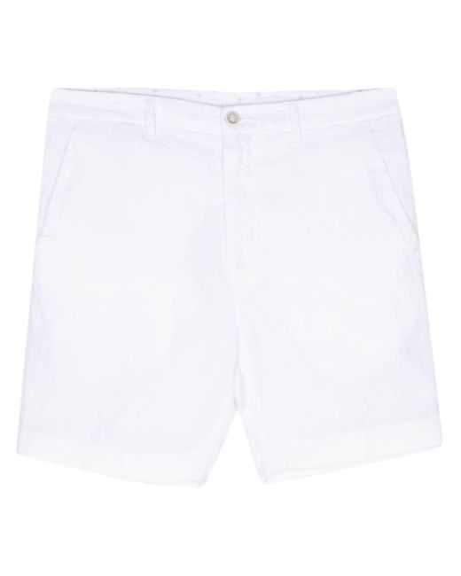 120% Lino White Linen Chino Shorts for men