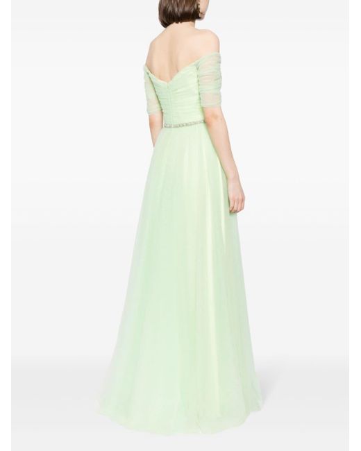 Jenny Packham Green Zinnia Embellished Gown