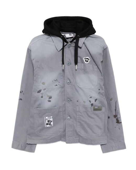 Aape By A Bathing Ape Jack Met Logopatch in het Gray voor heren