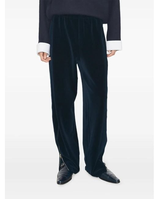 Tory Burch Blue Cotton Sweatpant