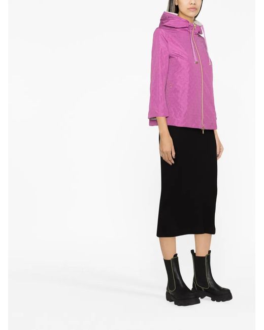 Herno Pink Reversible Hooded Jacket