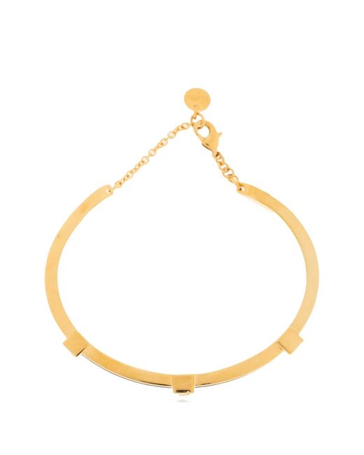 Fendi Metallic Armreif Mit Logo