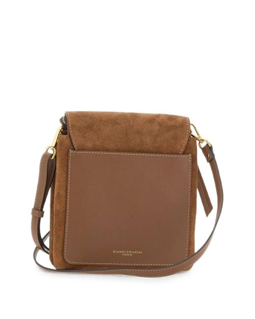 Gianni Chiarini Brown Three Suede Shoulder Bag