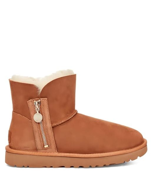 Ugg Mini Bailey Zip "chestnut" アンクルブーツ Brown