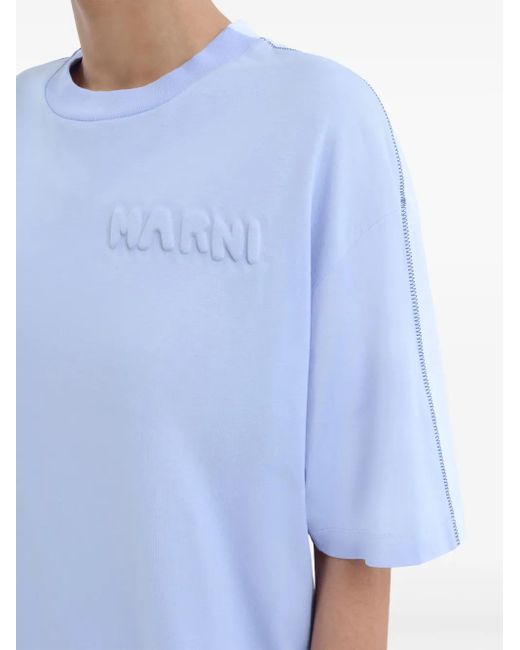 T-Shirt À Logo Embossé Marni en coloris Blue