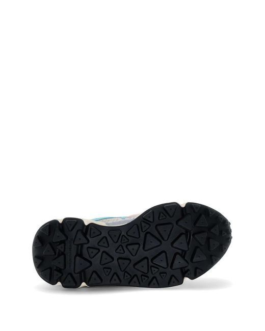 Flower Mountain Blue Nubuck Leather Sneakers