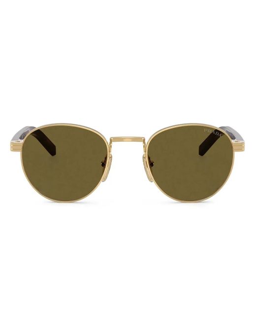 Prada Metallic Round-Frame Sunglasses