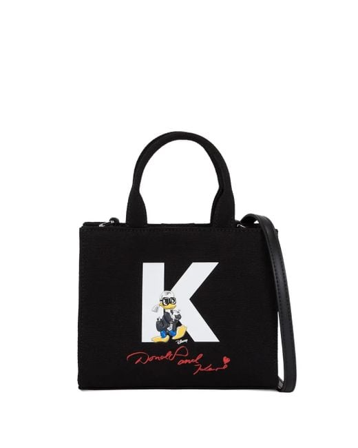 X Disney Borsa Tote Mini di Karl Lagerfeld in Black