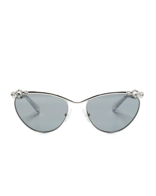 Swarovski Gray Cat-eye Frame Sunglasses