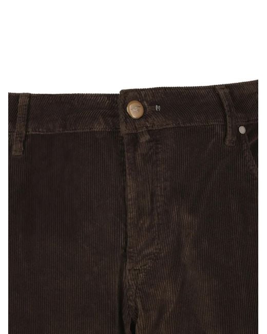Pantalones con cierre de botón Hand Picked de hombre de color Gray