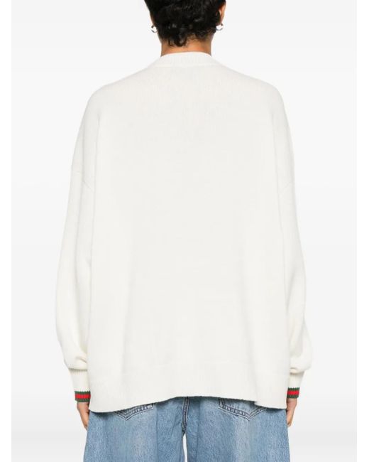 Gucci White Pocket Cardigan