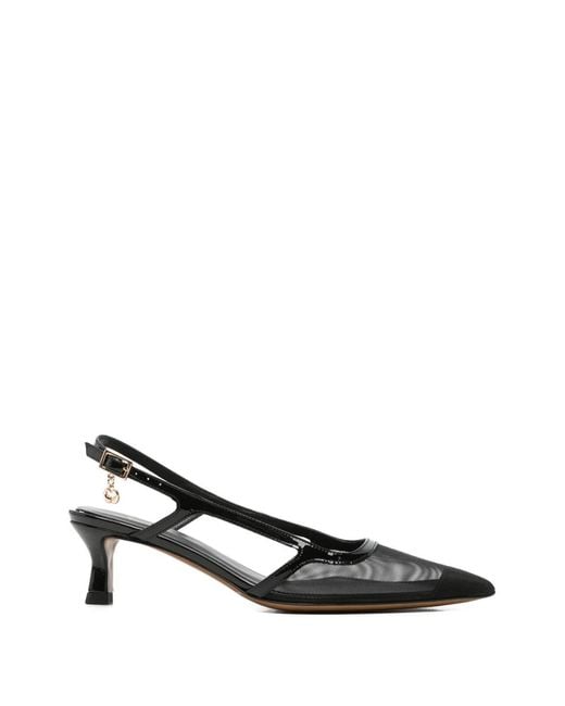 Maje Black Panelled Pointed-Toe Pumps