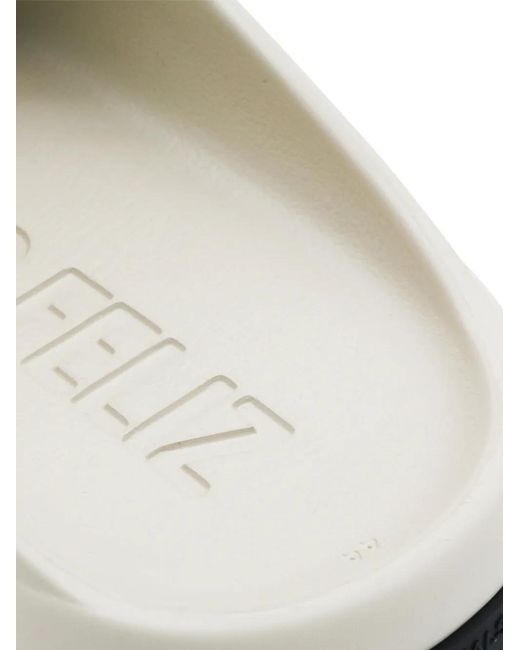Fear Of God White Logo-Patch Slip-On Slippers for men
