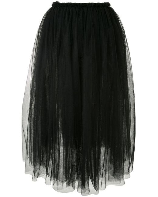 Comme des Garçons Black High-waisted Pleated Tulle Skirt