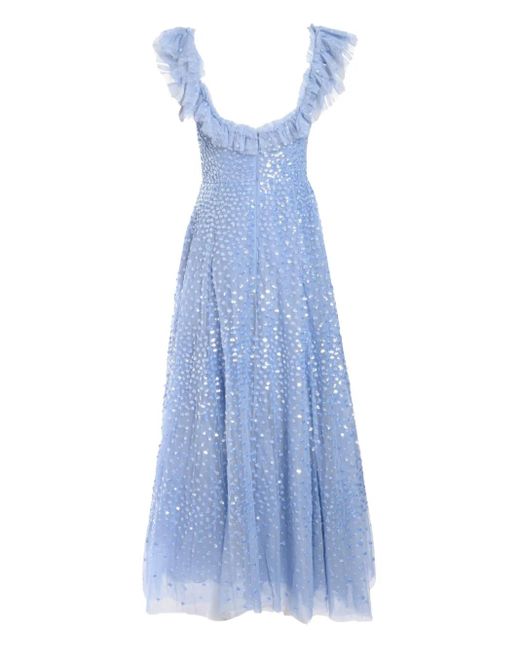 Abito Midi Scatter Dot di Needle & Thread in Blue