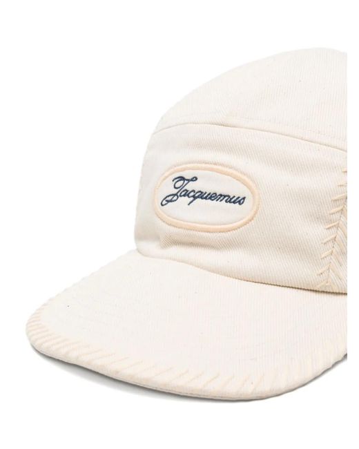 Jacquemus Natural Logo-Embroidered Cap