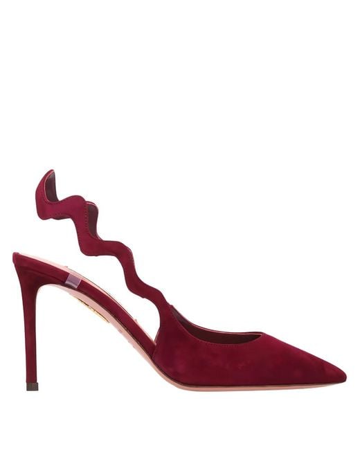 Aquazzura Red 8Mm Artiste Sling Pumps