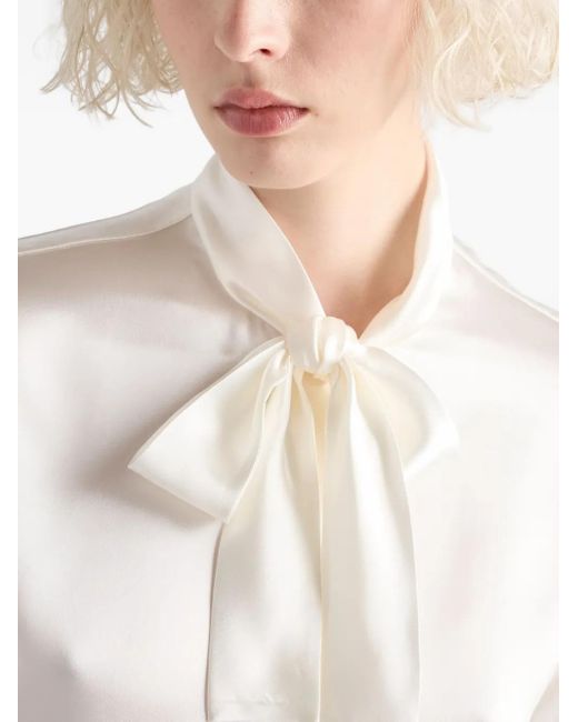 Prada スカーフカラー シャツ White