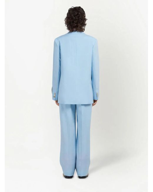 Marni Blue Single-Breasted Wool Blazer