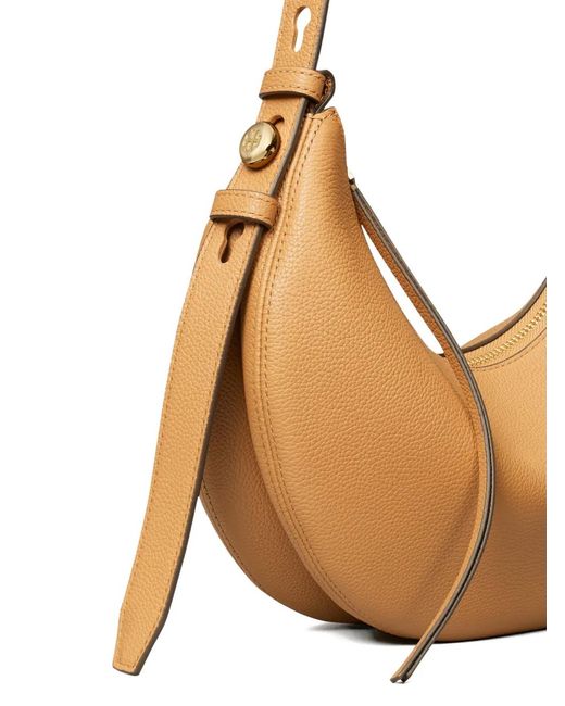 Tory Burch White Romy Half Moon Shoulder Bag