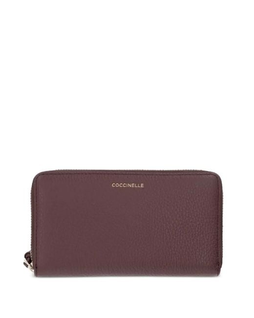 Coccinelle Purple Leather Zip-Around Wallet