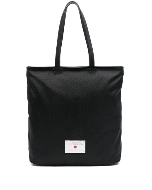 Love Moschino Black Shopping Bag With Label