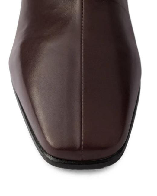 Prada Brown Leather Booties