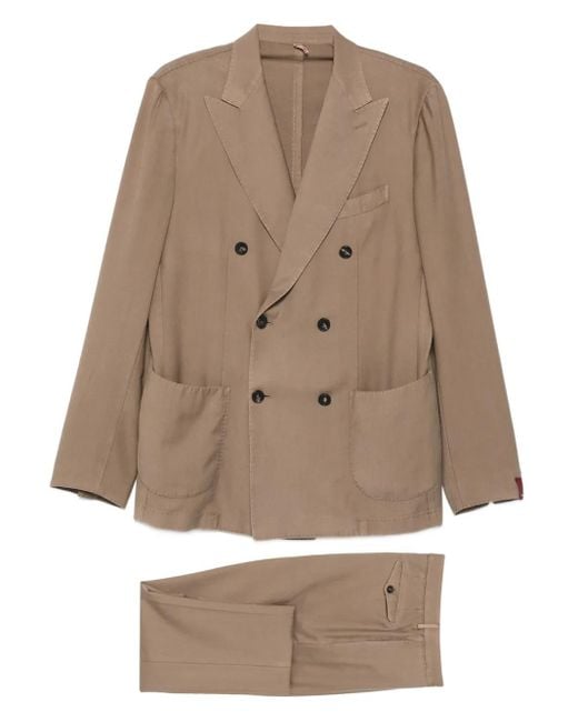 Santaniello Natural Double-Breasted Suit for men