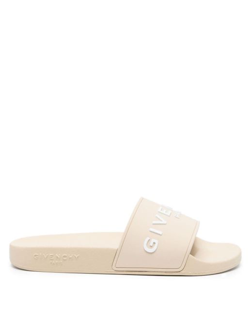 Givenchy Natural Logo-embossed Rubber Sliders