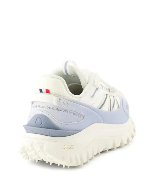 Moncler White Baskets Tailgrip En Cuir