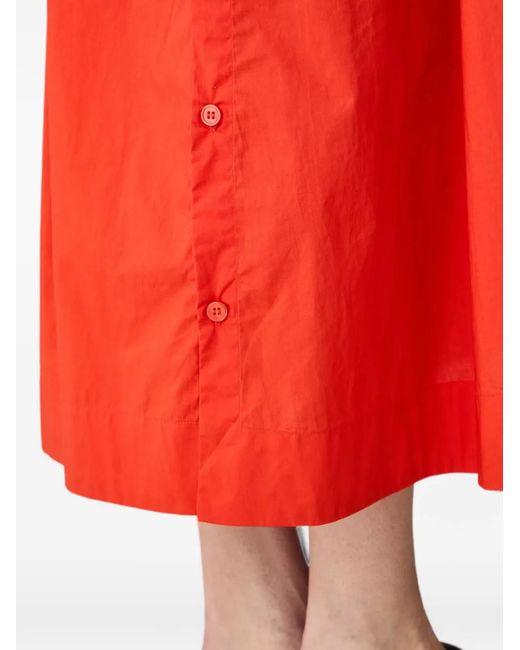 Benetton Red Tie-Fastening Loose Maxi Dress