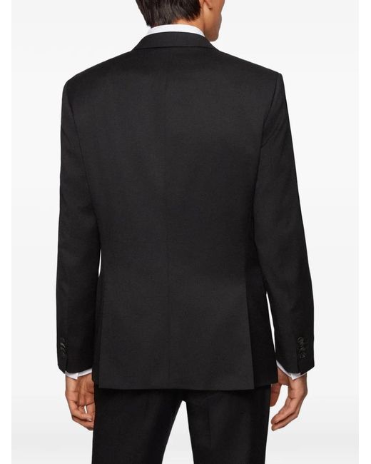 HUGO Blue Notched-Lapel Single-Breasted Blazer for men