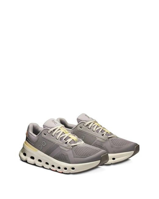 On Shoes White Cloudrunner 2 Low-Top Sneakers