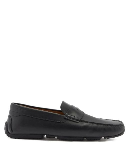Bally Black Pilot Leather Loafers for men