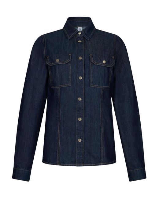 Liu Jo Blue Washed Denim Shirt