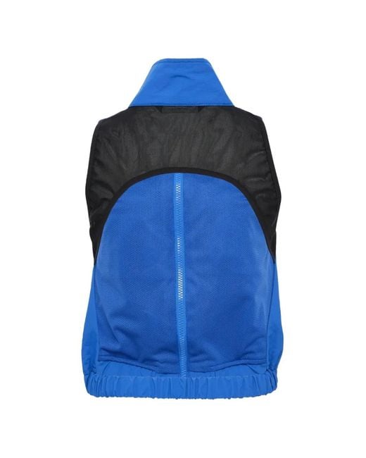 Pushbutton Blue Zip-Up Gilet