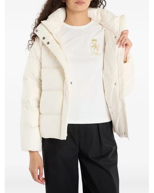 Tommy Hilfiger White Quilted Padded Jacket