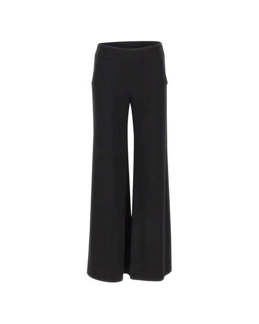 Joseph Ribkoff Black Elasticated-Waistband Wide-Leg Trousers