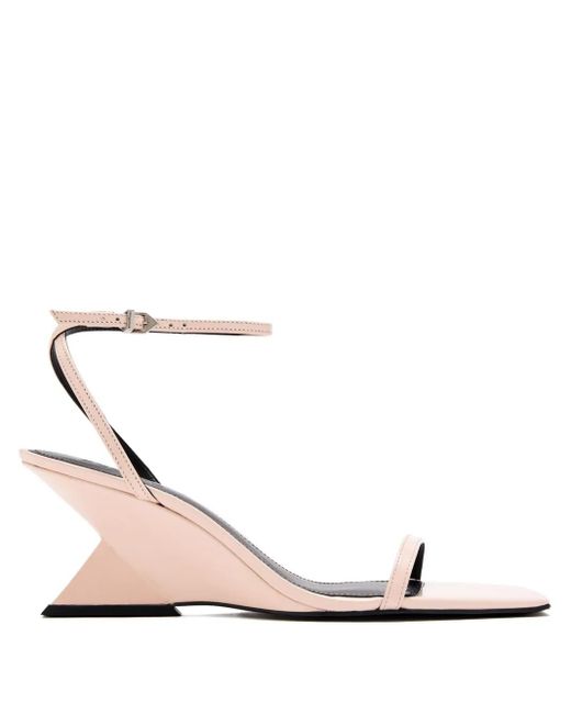 SCHUTZ SHOES White 75Mm Joanna Geometric-Wedge Sandals